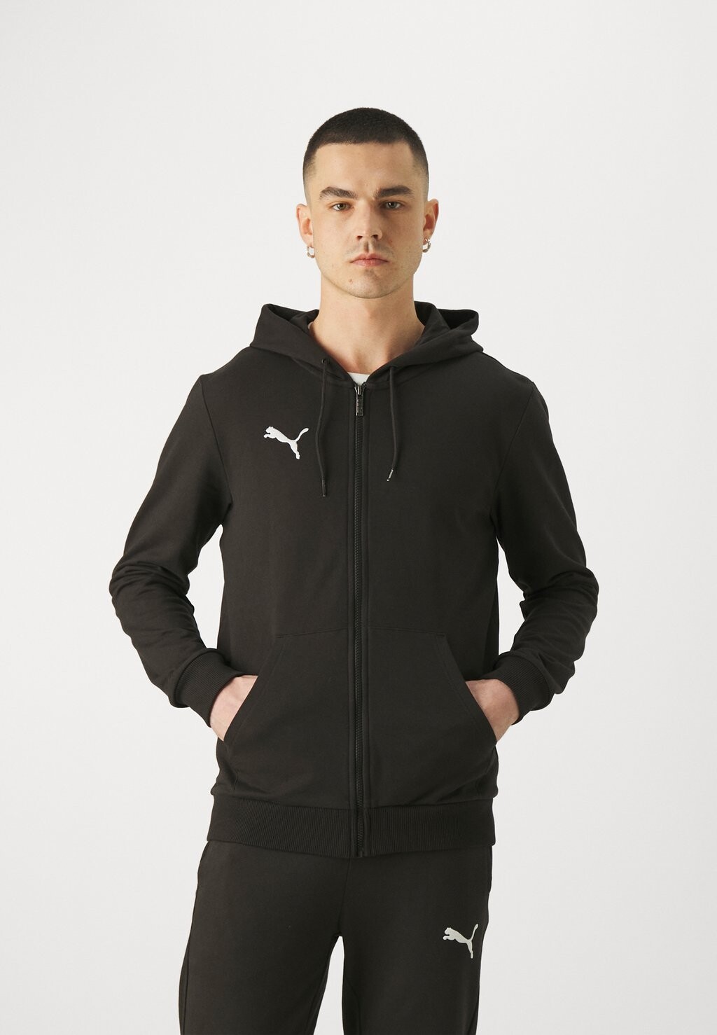 

Толстовка на молнии Teamgoal Casuals Hooded Jacket Puma, цвет black/white