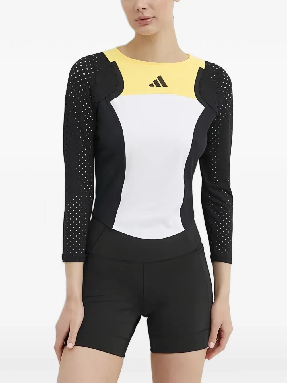 Тренировочный топ с длинными рукавами Adidas, черный