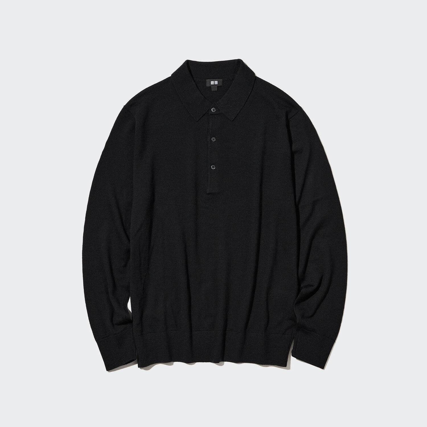 

Футболка-поло Uniqlo трикотажная, черный