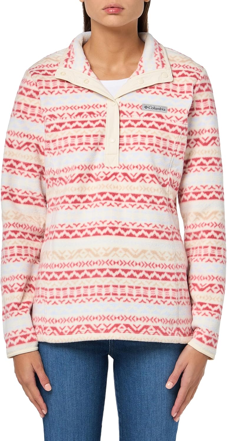 

Columbia женская флисовая толстовка Benton Springs Printed Half Snap, Daredevil Madras
