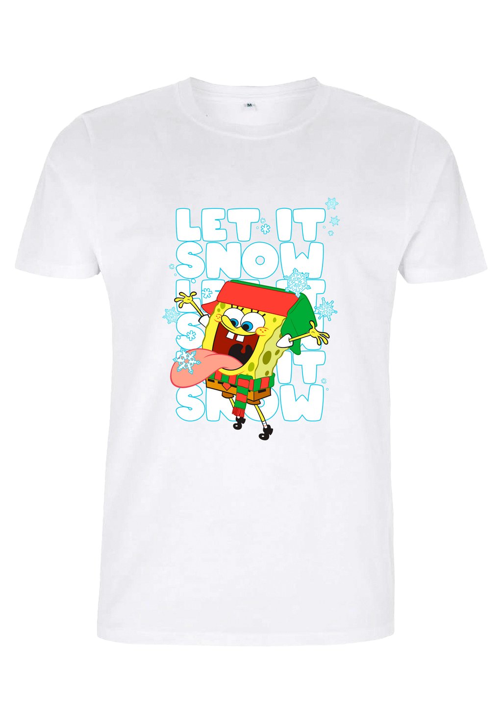 

Футболка с принтом SPONGEBOB SQUAREPANTS LET IT SNOW Henry Tiger, белый