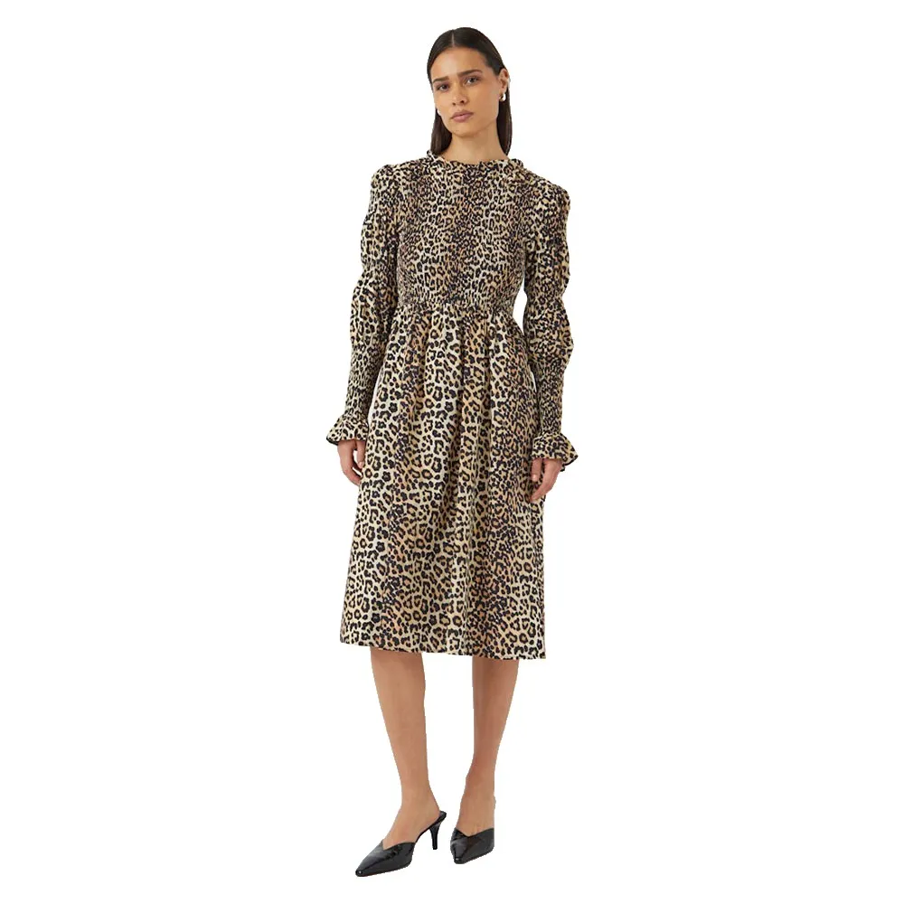 

Платье Yas Chemma long sleeve midi, коричневый