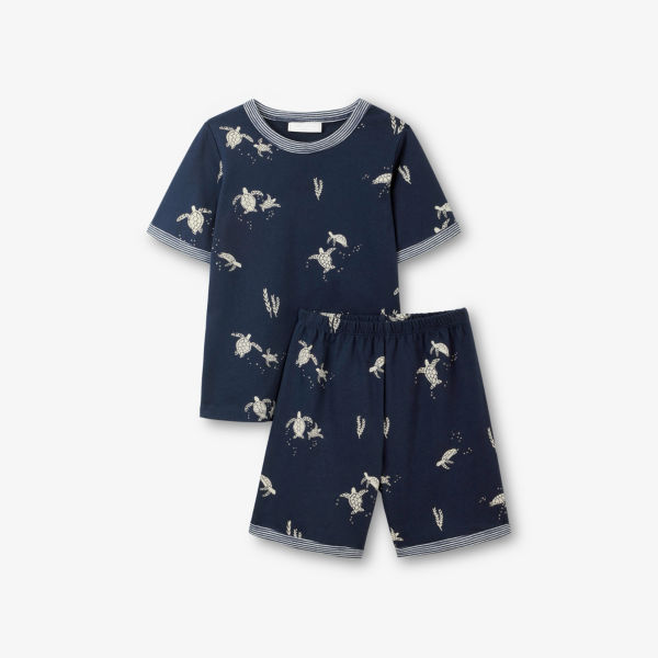 

Пижама из хлопка с принтом "медуза" 7-12 лет The Little White Company, синий