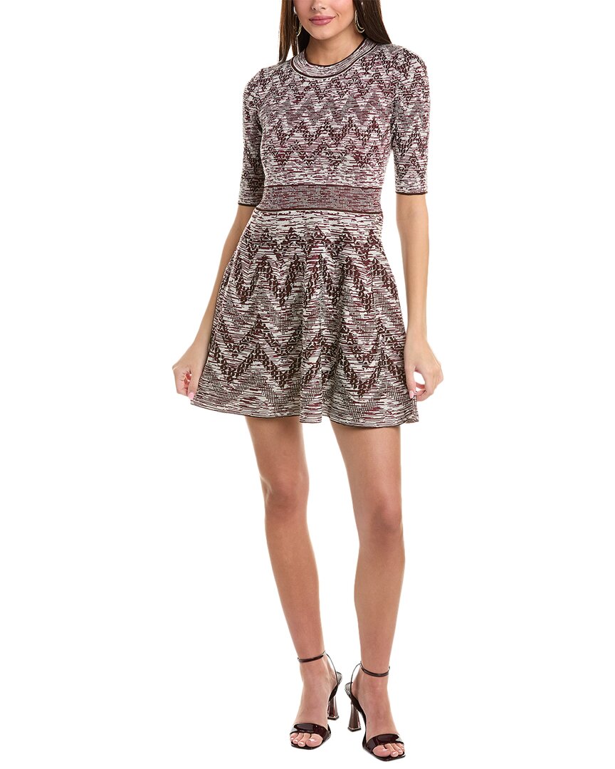 

Платье А-силуэта из смесовой шерсти M Missoni, красный