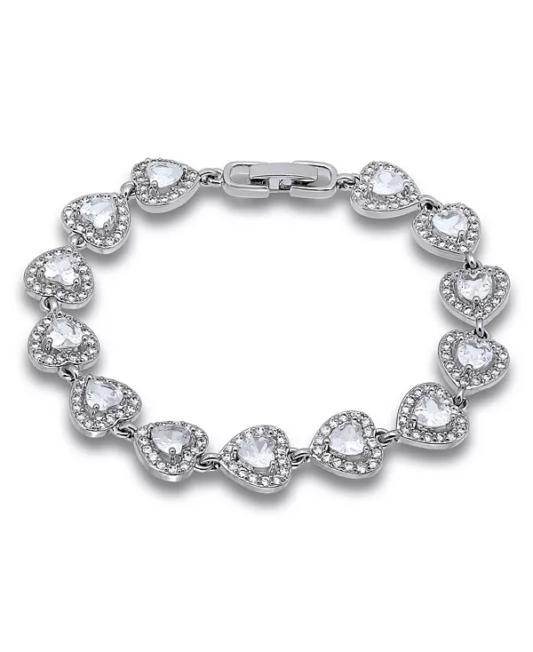 

Браслет с сердечком из кубического циркония Macy'S, silver