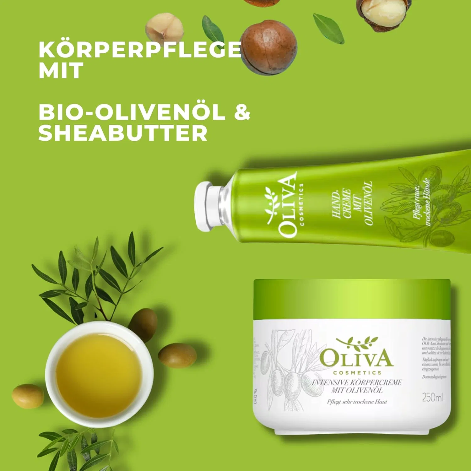 Набор кремов для тела и рук Oliva Care с оливковым маслом и маслом ши Generisch — фото 4