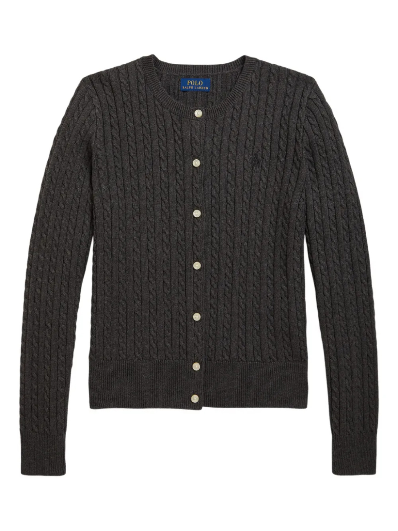 

POLO RALPH LAUREN KIDS кардиган фактурной вязки, серый