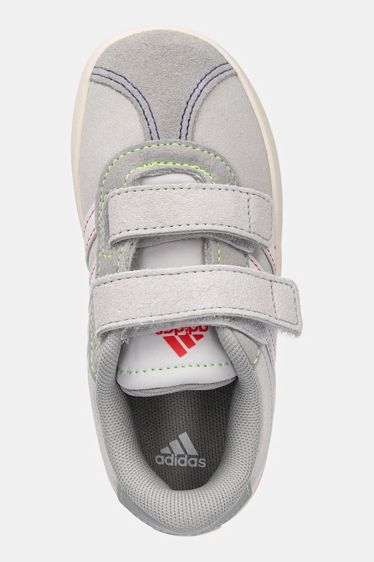 Детские замшевые кроссовки VL COURT 3.0 Adidas, серый — фото 4