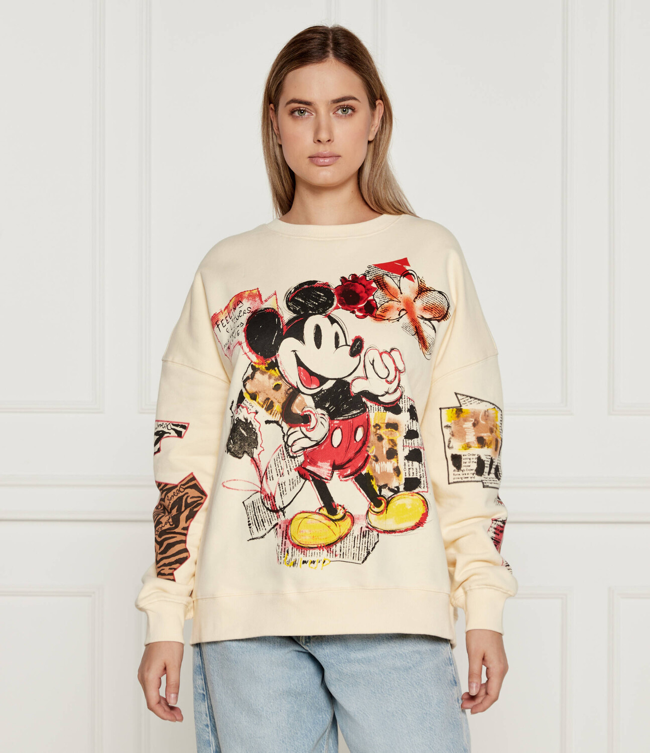 

Толстовка Desigual Mickey x Disney Oversize fit, бежевый