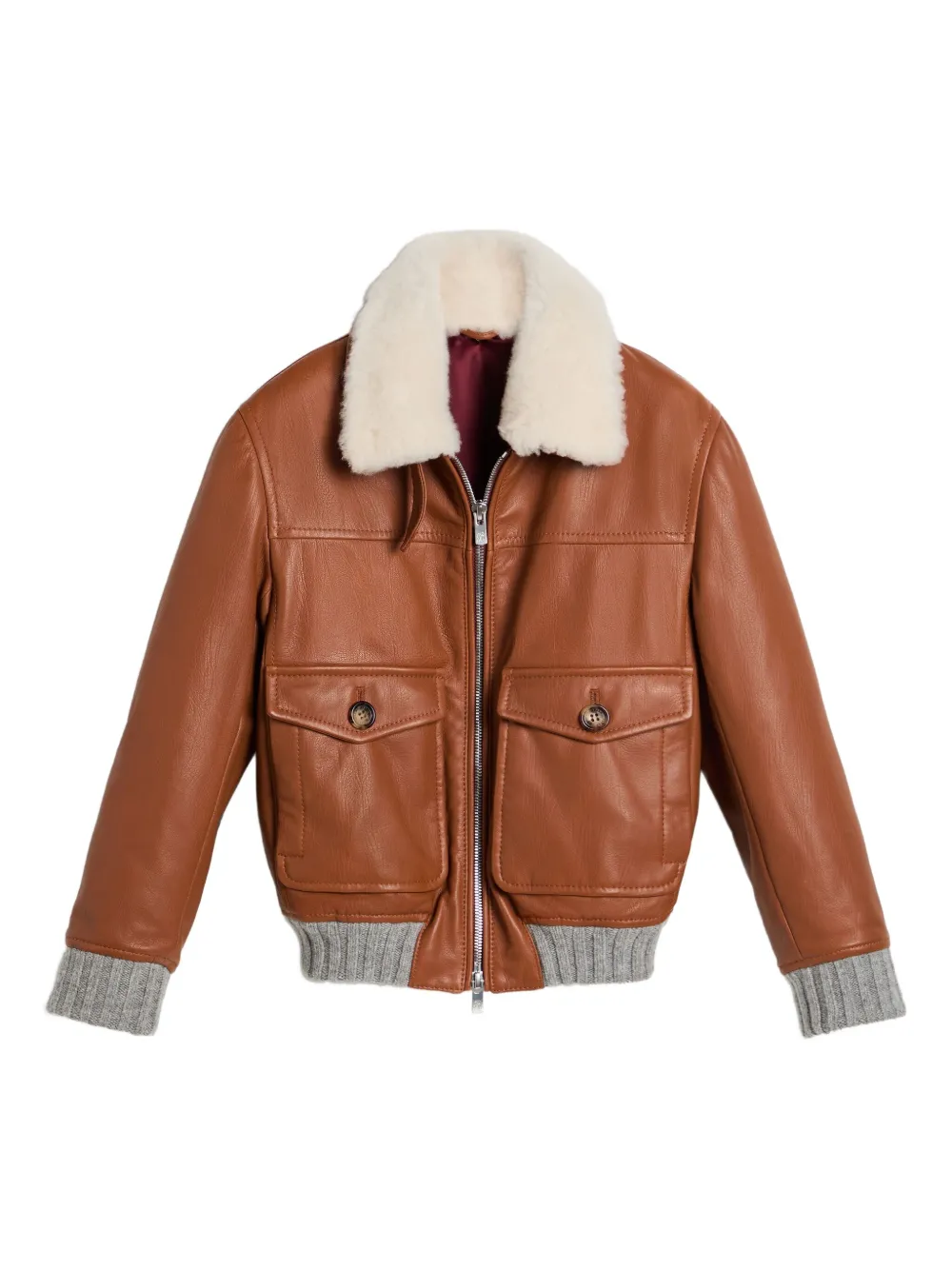 

Куртка из овчины Brunello Cucinelli Kids, коричневый