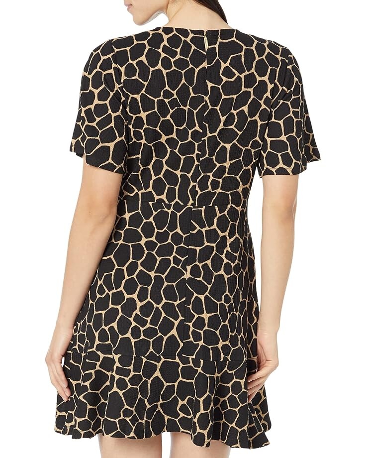 

Платье Michael Kors Giraffe Flutter Mini Wrap Dress, хаки