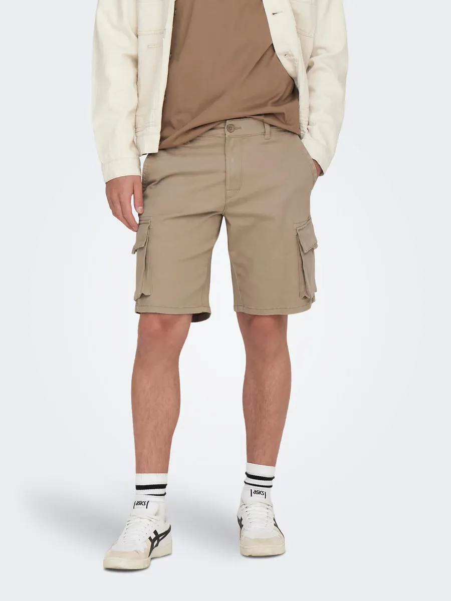 

Шорты карго ONLY & SONS "ONSNEXT CARGO 4564 SHORTS", цвет Chinchilla