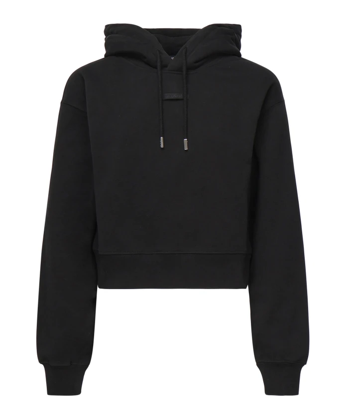 Черная хлопковая толстовка Jacquemus, черный