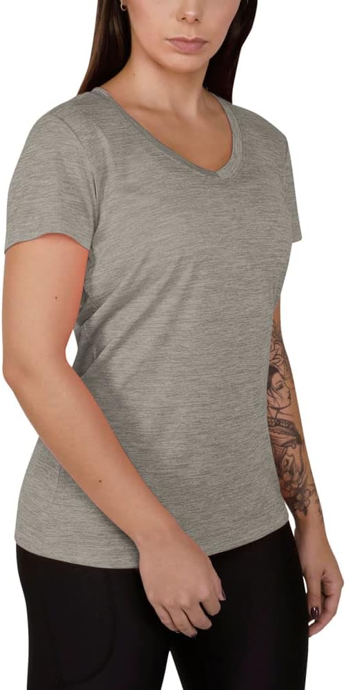 

Under Armour женская футболка Tech V-Neck Twist с коротким рукавом, (558) Tin/Ghost Gray/Metallic Silver, Серебристый, Under Armour женская футболка Tech V-Neck Twist с коротким рукавом, (558) Tin/Ghost Gray/Metallic Silver