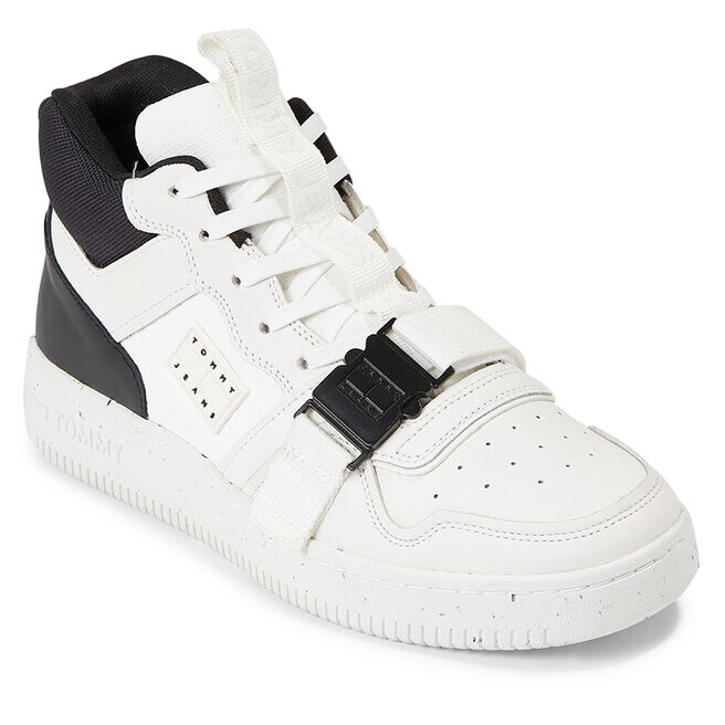 

Кроссовки Tommy Jeans TjmBasket Leather, черно-белый, Черный;белый, Кроссовки Tommy Jeans TjmBasket Leather, черно-белый