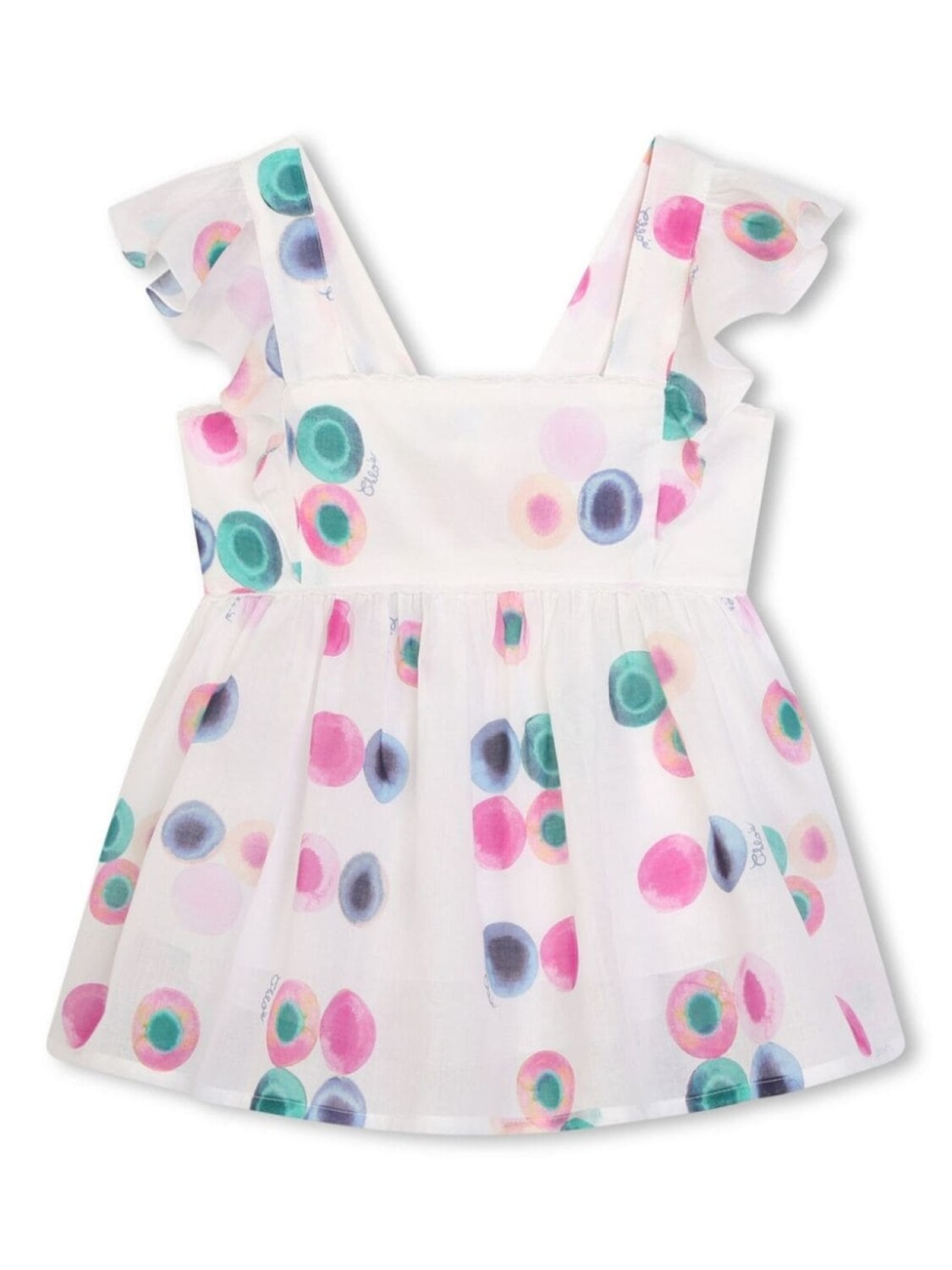 

Chloé Kids блузка из органического хлопка с абстрактным принтом, белый