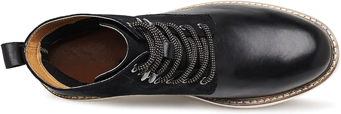 

Мужские ботинки Santimon Mens Casual Dress, байкерские ботинки, из натуральной кожи, оксфорды, челси, модные, для официального и делового стиля, черный