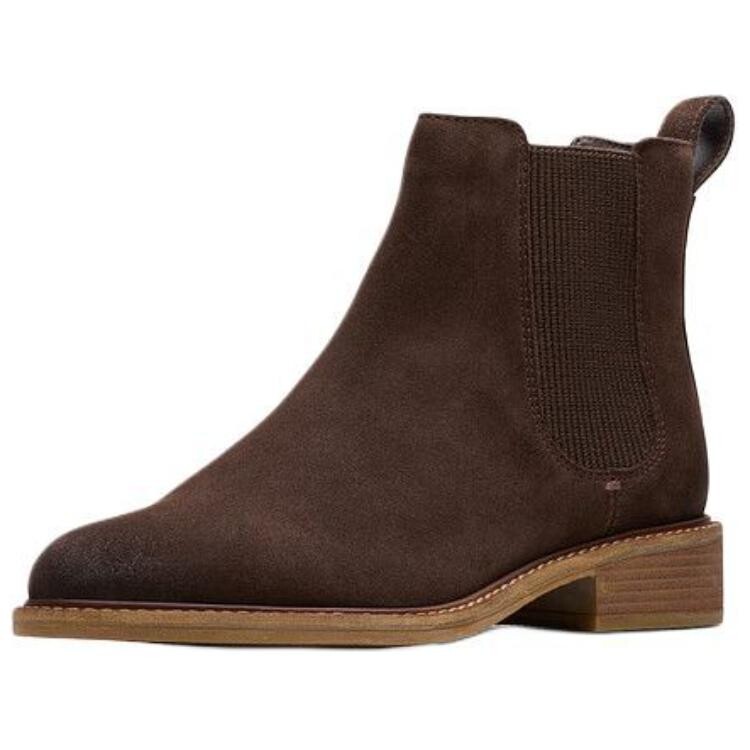 Ботинки женские Clarks классические на каблуке, темно-коричневый — фото 2