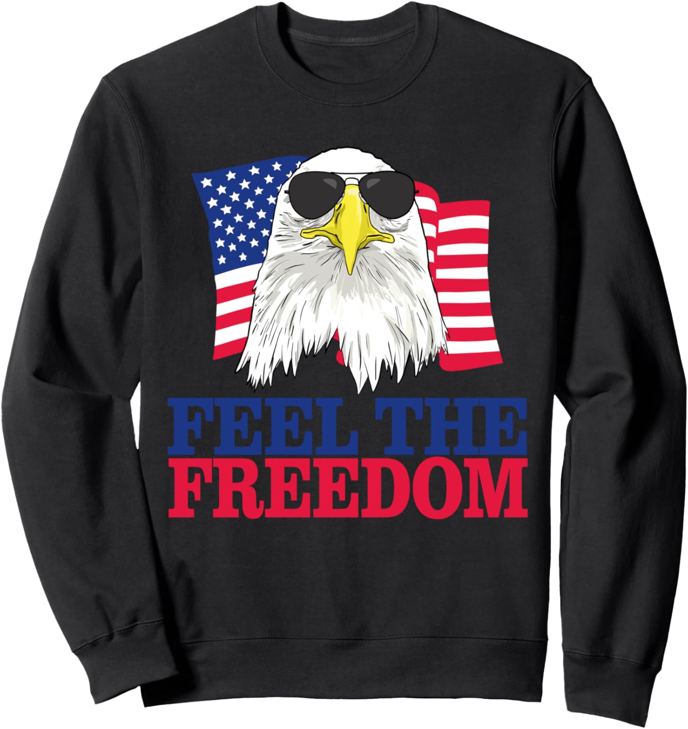 

Почувствуй свободу! Патриотическая толстовка с американским орлом Miftees July 4Th Tees, черный