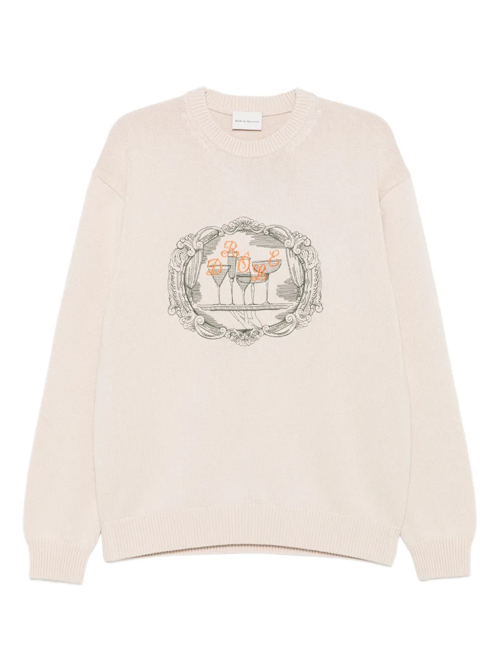 

Свитер с графичным принтом Drôle De Monsieur, нейтральный