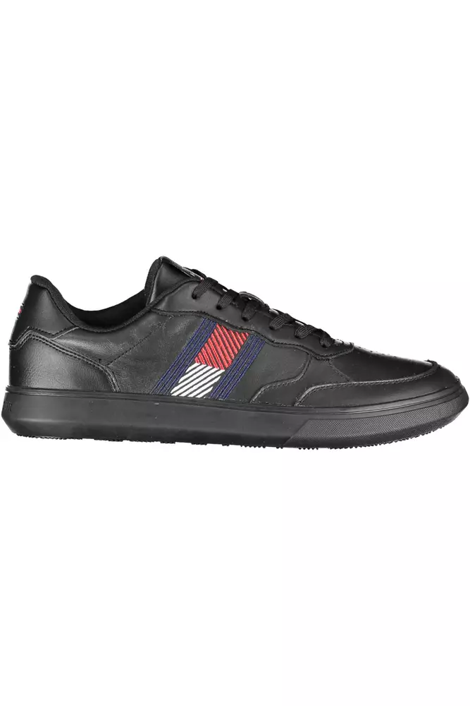 

Черные кожаные мужские кроссовки Tommy Hilfiger