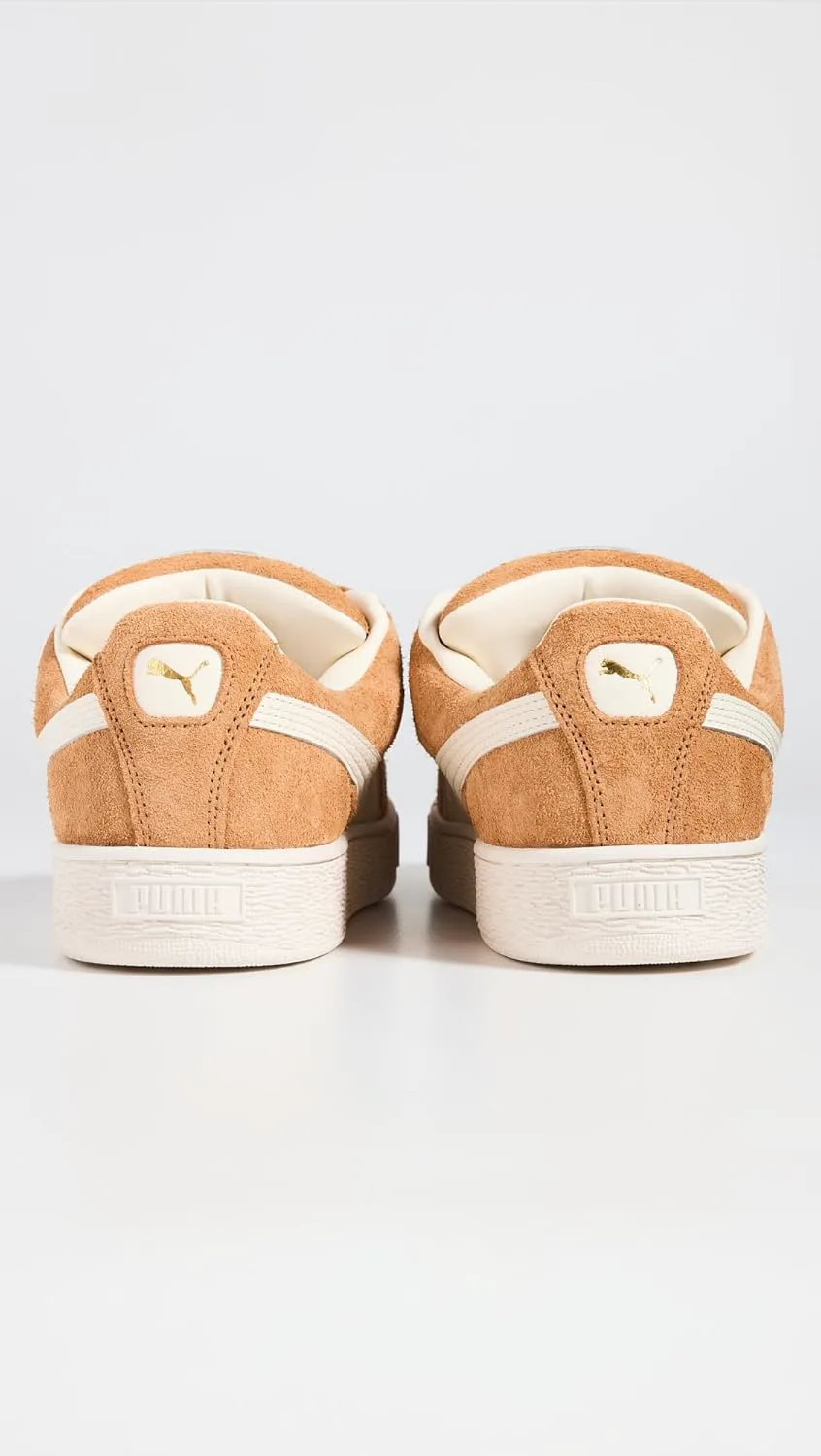 Мужские замшевые кроссовки PUMA с шнуровкой XL Hairy - Коричневые, повседневные, коричневый — фото 3