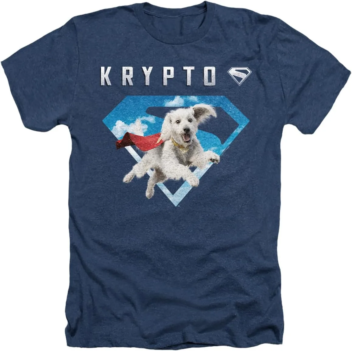 

Футболка Popfunk Superman 2025 Krypto Sky Shield Unisex Adult Heather