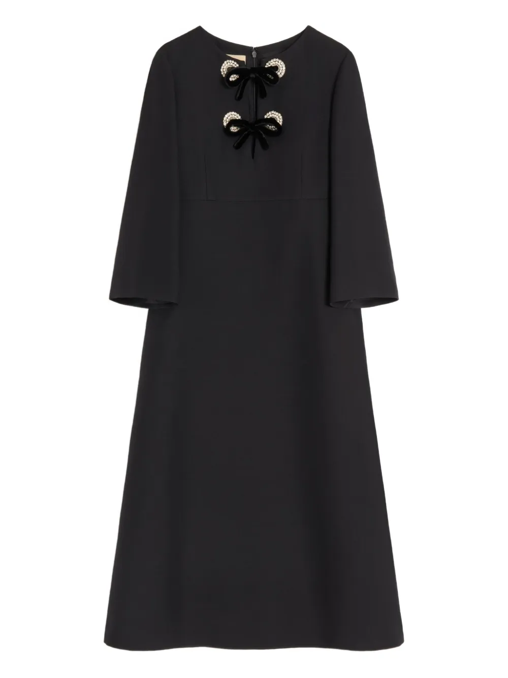 

Платье миди со стразами Valentino Garavani, черный