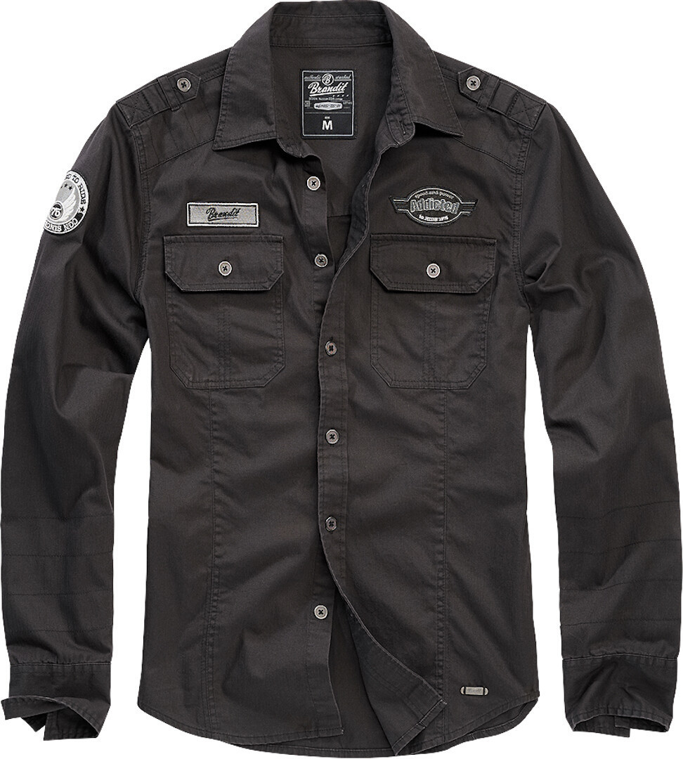

Рубашка Brandit Luis Vintage Shirt, черный