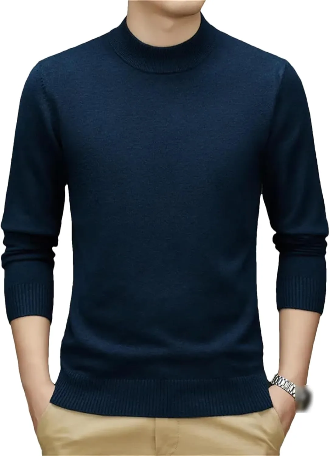 

Толстый водолазка для мужчин, теплый свитер, Plus Size