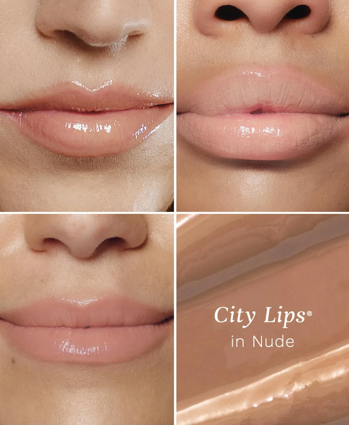 City Beauty City Lips Perfect Pout Bundle - блеск для губ Plumping Lip Gloss в оттенке Nude, карандаш для губ Defining Liner в оттенке Willow, масло для губ Plumping Lip Oil в оттенке Pink Champagne, gold — фото 3