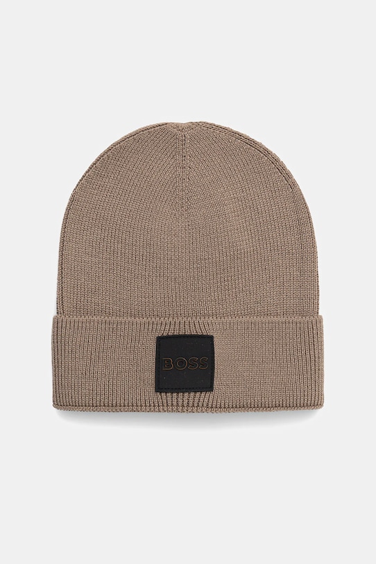 

Шерстяная шапка Boss Orange, коричневый