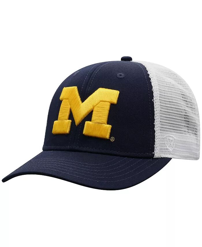 

Мужская темно-синяя, белая кепка-кнопка Michigan Wolverines Trucker Snapback Top of the World