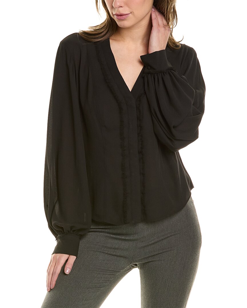 

Блузка Donna Karan с бахромой, черный