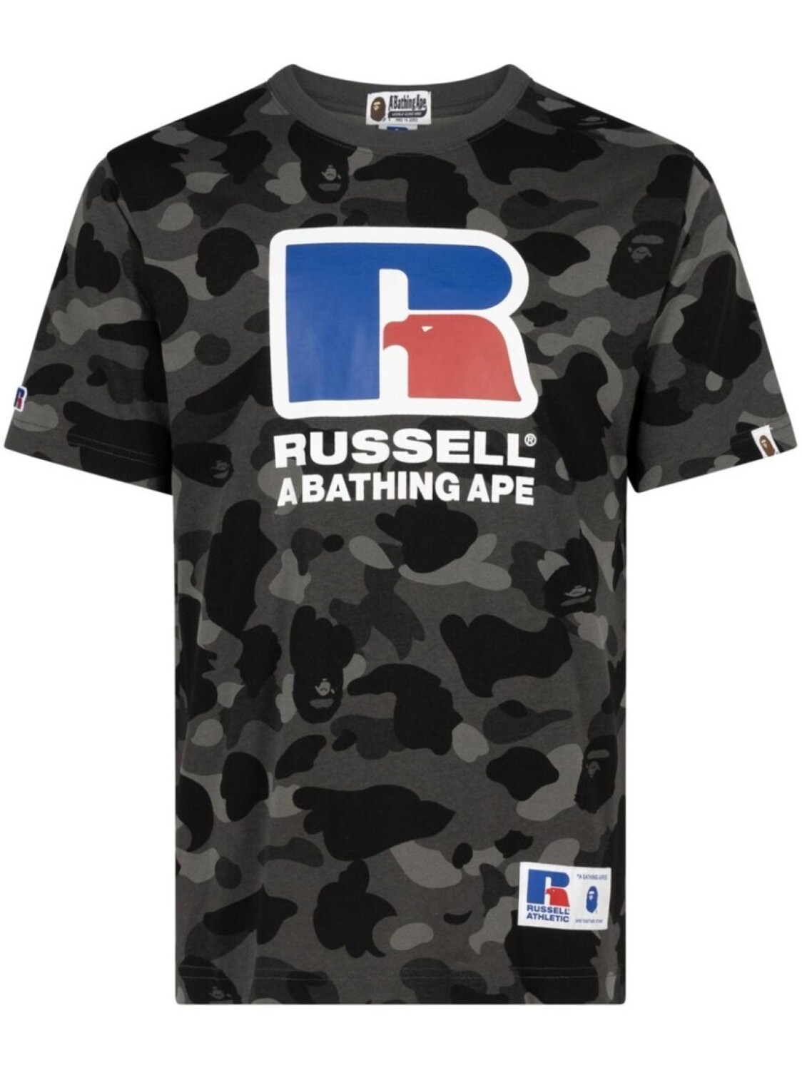 

Футболка Color Camo из коллаборации с Russell Athletic A BATHING APE, черный