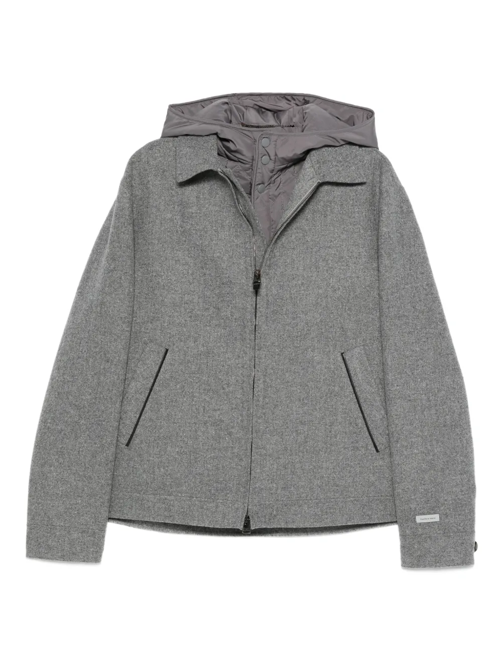 

Куртка на молнии с капюшоном Canali, серый