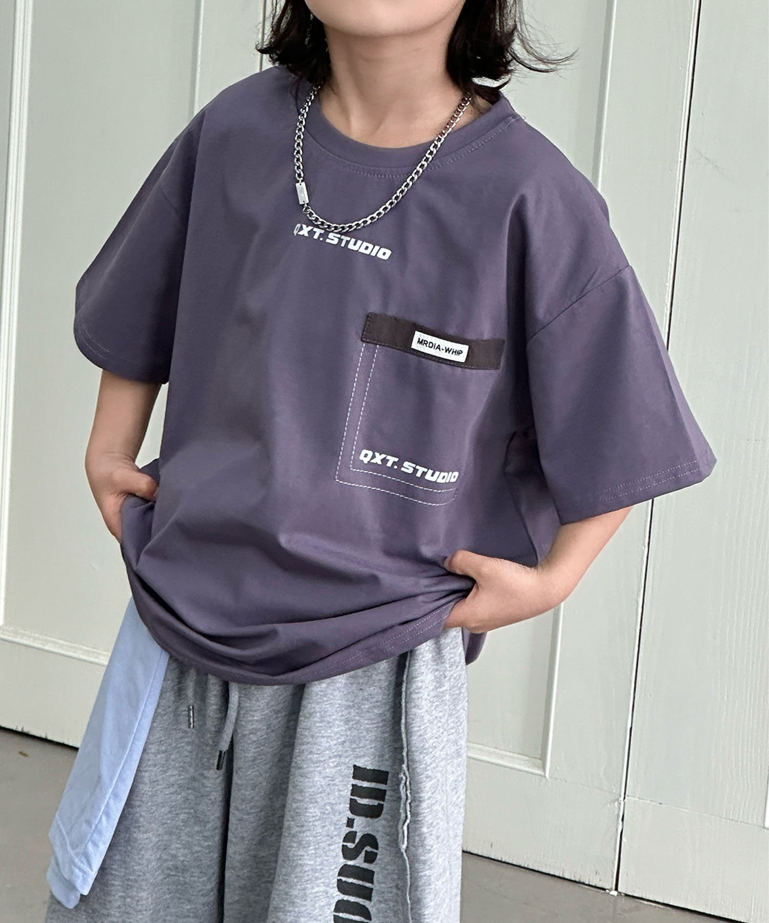 Футболка с принтом Aimoha Kids, purple