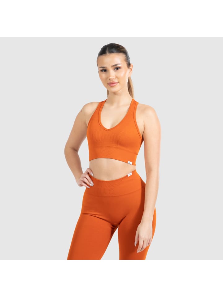 

SMILODOX Спортивный бюстгальтер Amaze Pro оранжевого цвета