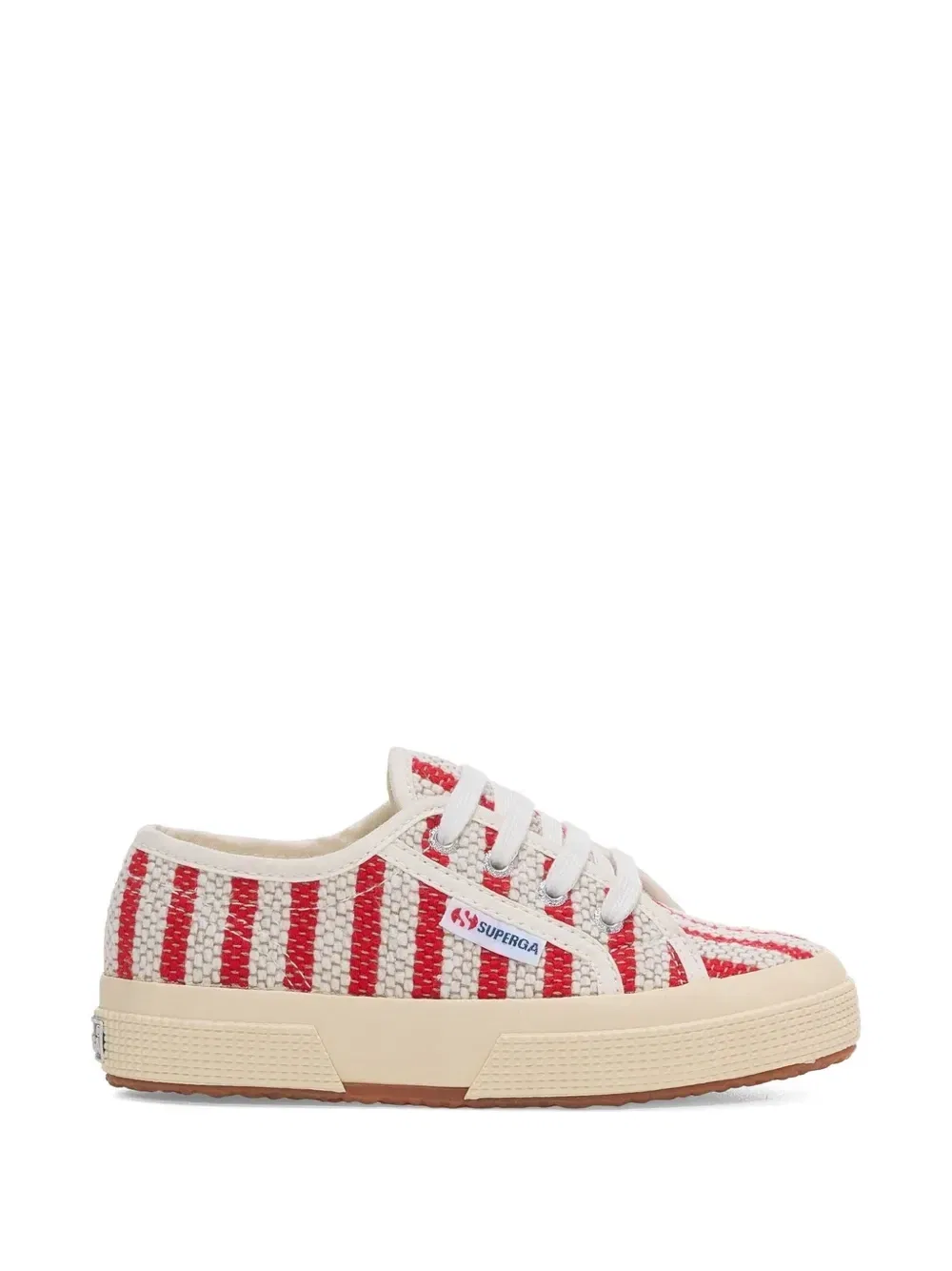 Кроссовки 2750 в полоску Superga Kids, красный