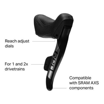

Красный рычаг переключения передач eTap AXS SRAM, черный