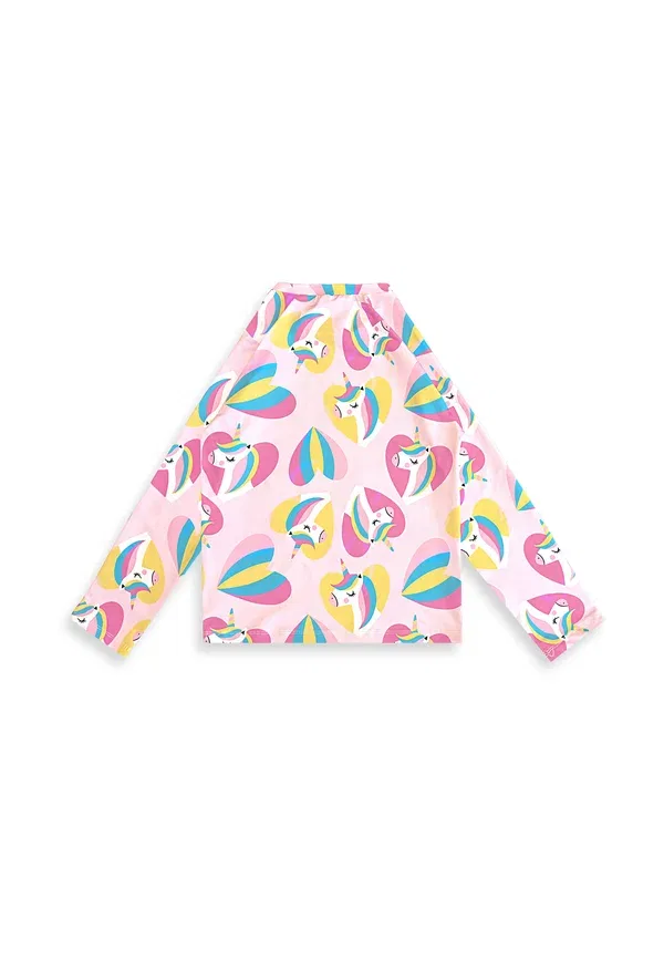 Одежда Denokids rash vest pink unicorn, розовый — фото 2