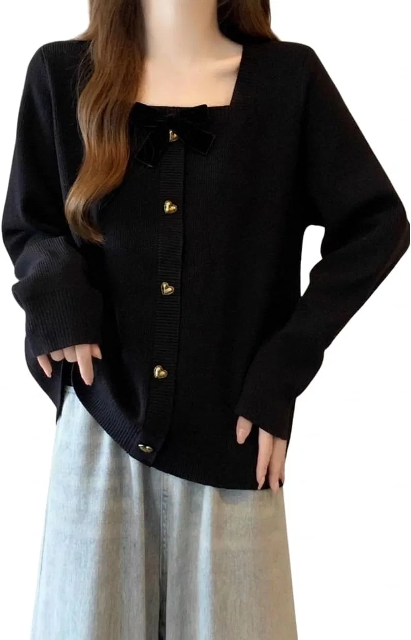 Блуза женская, сквайр-нек, Cardigan, черный