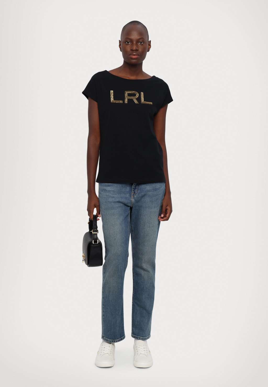

Футболка с принтом GRIETA SHORT SLEEVE Lauren Ralph Lauren, белый