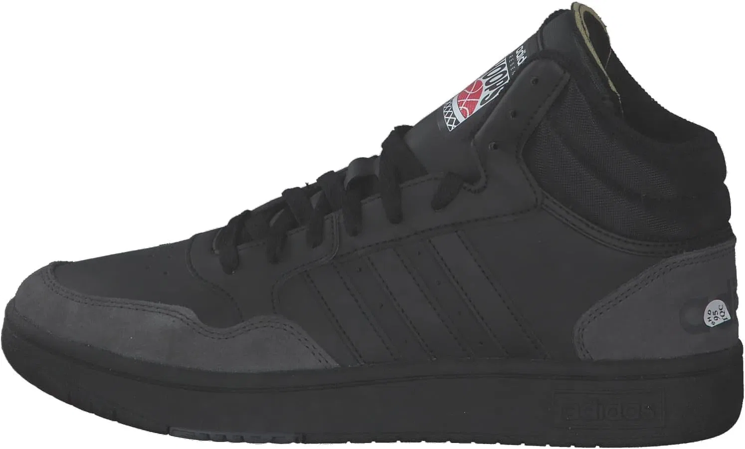 Мужские кроссовки Adidas Hoops 3.0 средней высоты, Core Black Carbon Core — фото 2