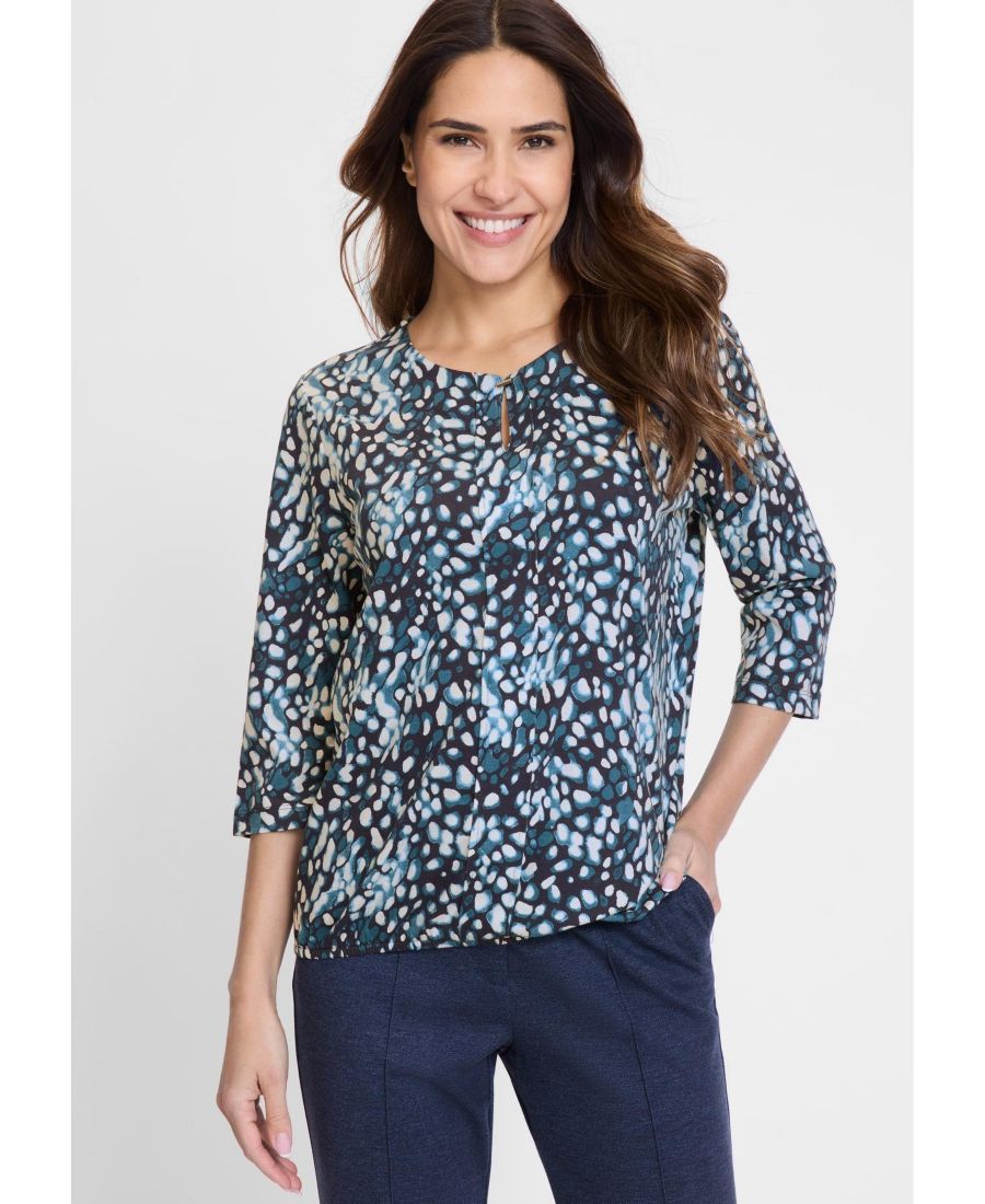 

Современная футболка с анималистическим принтом Olsen, Ink blue, Синий, Современная футболка с анималистическим принтом Olsen, Ink blue