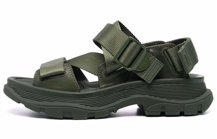 Сандалии пляжные женские Tread зеленые Alexander Mcqueen