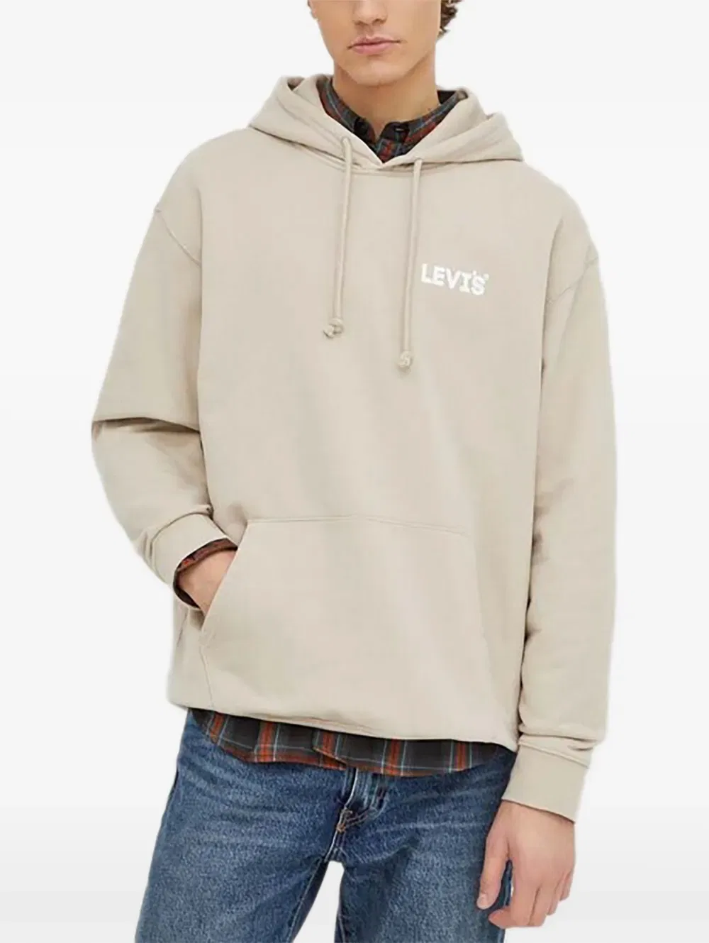 Толстовка с капюшоном и логотипом на шнуровке Levi'S, нейтральный