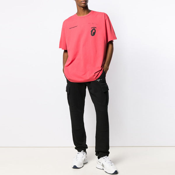 Футболка splitted arrows large short sleeve loose fit red Off-White, красный — фото 3