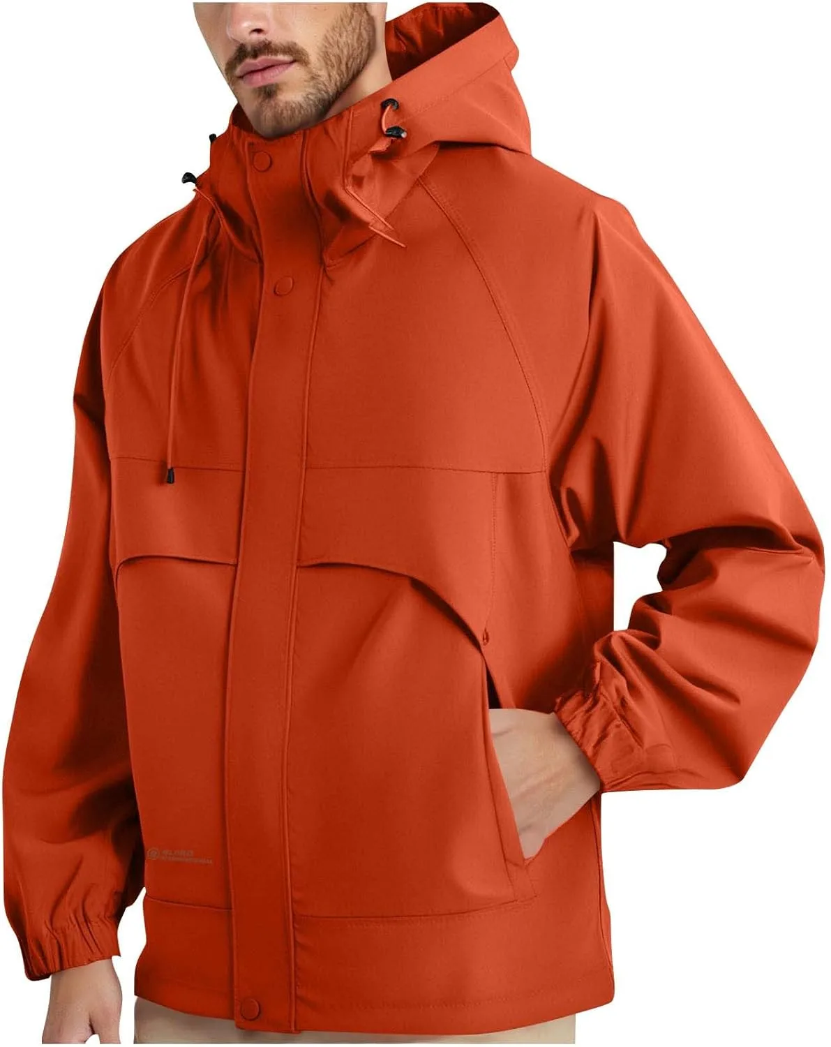 Мужская утепленная куртка для походов и кемпинга, ветровка-дождевик Unisex Waterproof для велоспорта и активного отдыха generic, оранжевый