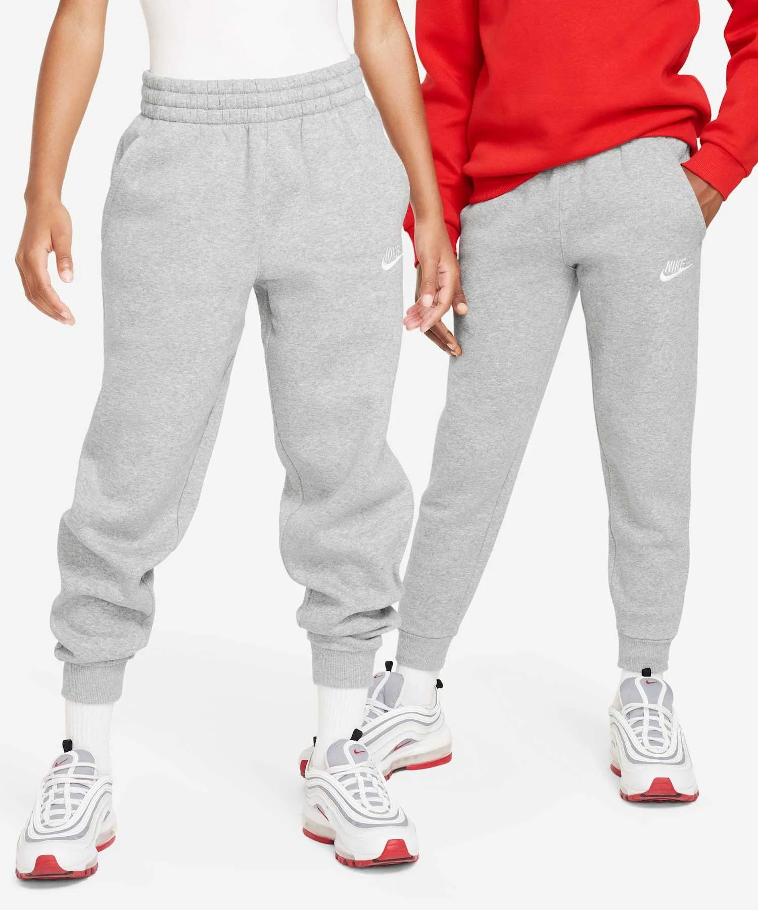 《В наличии комплект》 Детские флисовые спортивные брюки Nike Sportswear Club / Детские флисовые спортивные брюки Nike Sportswear Club FD3008-063 темно-серый меланж